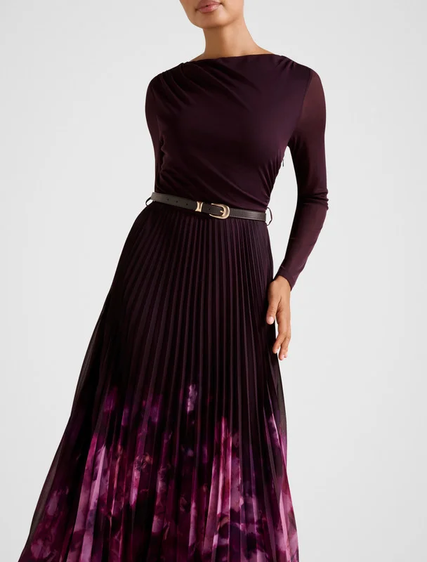 forever new  ADELINA 2 in 1 Pleated Midi Dress for Women | Best Price UAE